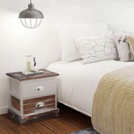 Detailed information about the product Bedside Cabinets 2 Pcs Brown And White