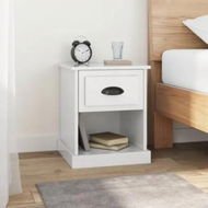 Detailed information about the product Bedside Cabinets 2 pcs High Gloss White 39x39x47.5 cm Engineered Wood