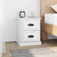 Detailed information about the product Bedside Cabinets 2 pcs High Gloss White 39x39x47.5 cm Engineered Wood