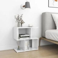 Detailed information about the product Bedside Cabinets 2 pcs High Gloss White 50x30x51.5 cm Engineered Wood