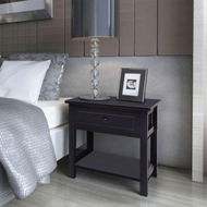 Detailed information about the product Bedside Cabinets 2 Pcs Wood Black