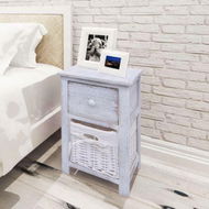 Detailed information about the product Bedside Cabinets 2 Pcs Wood White