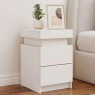 Detailed information about the product Bedside Cabinets with LED Lights 2 pcs White 35x39x55 cm