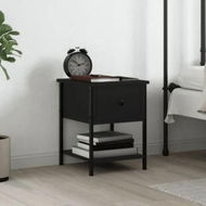 Detailed information about the product Bedside Table Black 34x35.5x45 cm Engineered Wood