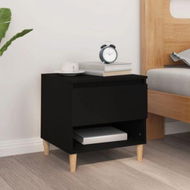 Detailed information about the product Bedside Table Black 50x46x50 Cm Engineered Wood