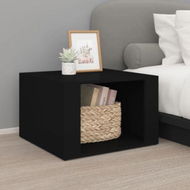 Detailed information about the product Bedside Table Black 57x55x36 Cm Engineered Wood