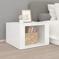 Detailed information about the product Bedside Table High Gloss White 57x55x36 cm Engineered Wood