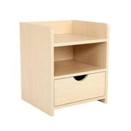 Detailed information about the product Bedside Table Side Storage Cabinet Nightstand Bedroom 1 Drawer 2 Shelf LARK OAK