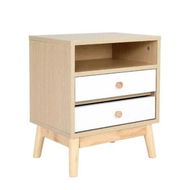 Detailed information about the product Bedside Table Side Storage Cabinet Nightstand Bedroom 2 Drawer ANYA OAK