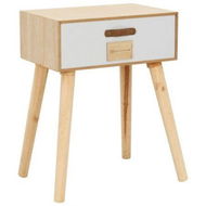 Detailed information about the product Bedside Table With A Drawer 44x30x58.5 Cm Solid Pinewood.