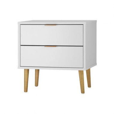 Bedside Tables 2 Drawers Side Table Nightstand Storage Cabinet White