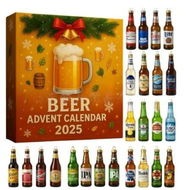 Detailed information about the product Beer Advent Calendar Christmas 2D Acrylic Christmas Tree Pendant Christmas Decorations Desktop Ornament Christmas Gift