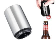 Detailed information about the product Beer Bottle Opener Automatic Stainless Steel Magnetic Cap Opener Silver Gift For Men Women