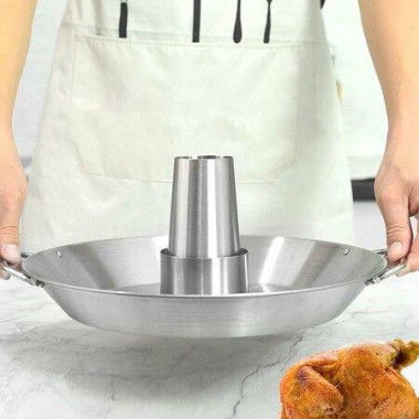 Beer Can Chicken Roaster Rack Stainless Steel Turkey Standing Holder For Grill Oven BBQ