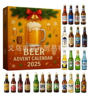 Detailed information about the product Beer Lover's Christmas Advent Calendar Box Set 2D Flat Festive Holiday Countdown Calendar with 24 Unique Surprise Gifts Themed Party Box