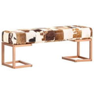 Detailed information about the product Bench 110 Cm Brown Patchwork Genuine Goat Leather