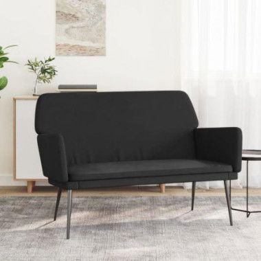 Bench Black 108x79x79 Cm Velvet