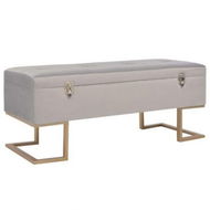 Detailed information about the product Bench With Storage Compartment 105 Cm Grey Velvet