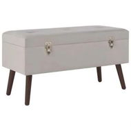 Detailed information about the product Bench with Storage Compartment Grey 80 cm Velvet