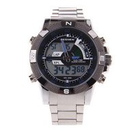 Detailed information about the product BESNEW BN-0797 Men's Analog Digital Stainless Steel Wrist Watch - Silver + Blue