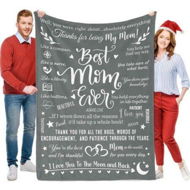 Detailed information about the product Best Mom Ever Gifts Mothers Day Letter Warm Soft Throw Blanket For Mom Grandma With Exquisite Gift Bag - 130*150CM.
