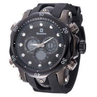 Detailed information about the product BESTDON BD5515G Men's Quartz LED Electronics Dual Time Display Wrist Watch Black