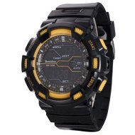 Detailed information about the product BESTDON BD5517G Men's Fashionable Waterproof Electronic Wrist Watch with LED ?C Black + Yellow