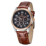 Detailed information about the product BESTDON BD9918G Men's Fashionable Waterproof Quartz Wrist Watch ?C Black + Gold + Brown