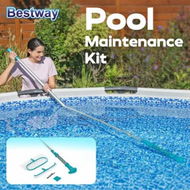 Detailed information about the product Bestway Cordless Pool Vacuum Cleaner Rechargeable Above Ground Swimming Pools Cleaning Maintenance Kit Leaf Skimmer Net Handheld Portable Brush Head