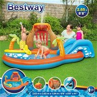 Detailed information about the product Bestway Inflatable Pool 265x265x104 cm Lava Lagoon Oval Inflatable Play Water Fun Park With Slide kids Outdoor