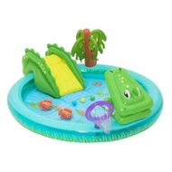 Detailed information about the product Bestway Kids Inflatable Splash Play Pool with Slide Ball Crocodile Fishing Net