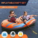 Bestway Kondor 2000 Inflatable Raft Set 2 Person Boat Paddles Foot Pump Water Sports Leisure Dinghy Row River Lake Kayak Floating Oars 95KG 1.85mx97cm. Available at Crazy Sales for $49.90