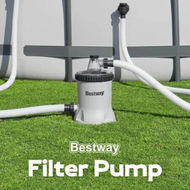 Detailed information about the product Bestway Pool Filter Pump System Above Ground Swimming Pools Cleaner 5678L/H 1500GPH Flow Rate Polysphere Water Filtration Cleaning Balls Accessories