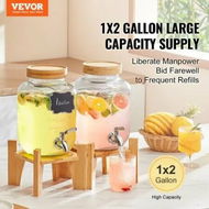 Detailed information about the product Beverage Dispenser, 1 Gallon Drink Dispensers for Parties, Glass Juice Dispenser with Stand, Stainless Steel Spigot, Iced Tea Lemonade Juice Water Dispenser, for Restaurants, Hotels, Parties