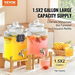 Beverage Dispenser, 1.5 Gallon Drink Dispensers for Parties, Glass Juice Dispenser with Stand, Stainless Steel Spigot, Iced Tea Lemonade Juice Water Dispenser, for Restaurants, Hotels, Parties. Available at Crazy Sales for $109.95