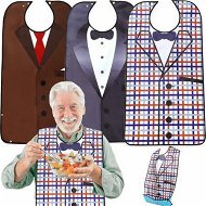 Detailed information about the product Bibs for Eating, Washable and Waterproof Bibs for Elderly Men 34 X 17.5 Inch Clothing Protectors for Men Seniors , Bow Tie
