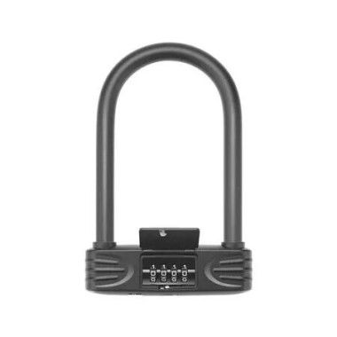 Bicycle Lock U Lock Heavy Duty 4 Digit Combination Password Waterproof Shackle Keyless Bike Security Home School Travel Anti Theft