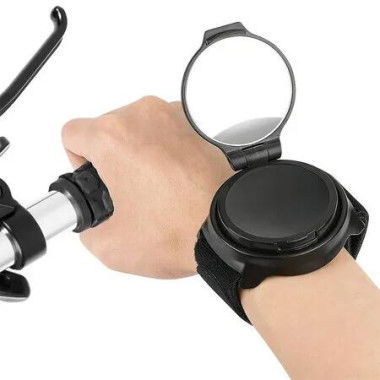 Bicycle Mirror Adjustable Wristband Rearview 360 Degree Rotatable Safe Mountain Bike Road Cycle Accessory