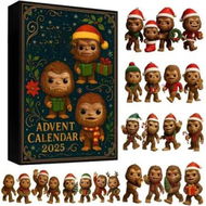 Detailed information about the product Bigfoot Advent Calendar 2025 Christmas Countdown Calendar with 24PCS Cryptids Bigfoot Mini Figures,Holiday Gift for Kids and Bigfoot Lovers