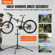 Detailed information about the product Bike Repair Stand, 36.3 kg Heavy-duty Steel Bicycle Repair Stand, Adjustable Height Bike Maintenance Workstand with Magnetic Tool Tray Telescopic Arm, Foldable Bike Work Stand for Home, Shops