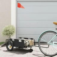 Detailed information about the product Bike Trailer Black Oxford Fabric and Iron