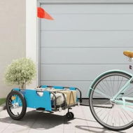 Detailed information about the product Bike Trailer Blue Oxford Fabric and Iron