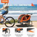 Bike Trailer for Toddlers Kids Double Seat 40kg Load 2-In-1 Canopy Carrier Converts to Stroller Tow Behind Foldable Child Bicycle Trailer. Available at Crazy Sales for $349.95