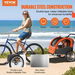 Bike Trailer for Toddlers Kids Double Seat 45 kg Load 2-In-1 Canopy Carrier Converts to Stroller Tow Behind Foldable Child Bicycle Trailer. Available at Crazy Sales for $489.95