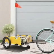 Detailed information about the product Bike Trailer Yellow Oxford Fabric and Iron