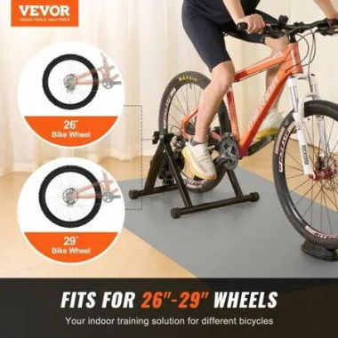 Bike Trainer Stand Magnetic Stationary Bike Stand for 26'-29' Wheels 6 Resistance Settings Noise Reduction Flywheel Motor for Indoor Riding Exercise