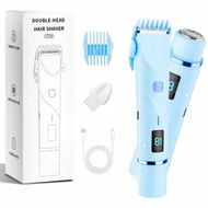 Detailed information about the product Bikini Trimmer for Women, 2 in 1 Electric Razors for Women Body & Facial Hair, IPX7 Waterproof Dual Head Bikini Shaver with LED Display Blue