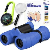 Detailed information about the product Binoculars Toy for Boys and Girls, Magnifying Glass with Compass Outdoor Adventure Exploration Gift (Blue)