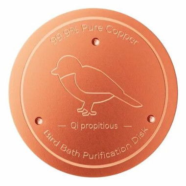 Bird Bath Copper Disk,99.99% Pure Copper Water Cleaner,1 mm Thick with Stable Triple-Point Support,All-Season Use,1pcs