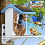 Detailed information about the product Bird Feeder with Camera Solar Powered,Outdoor Smart Bird Feeder,4 MP HD Auto Capture Bird Videos,Real Time Views and Notifications,Ideal Gift (Blue)